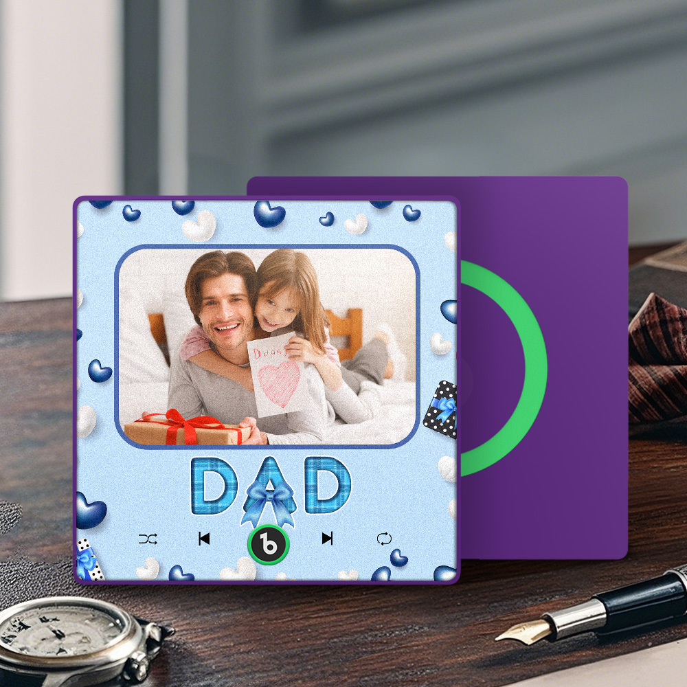 The Day You Became My Dad Personalized Photo Calendar Music Fridge Magnet Father's Day Gift