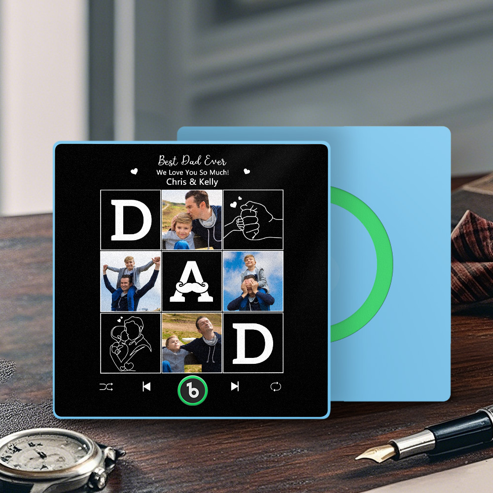 Father's Day Gift Personalized Photos Best Dad Ever Music Fridge Magnet Custom Gift for Dad