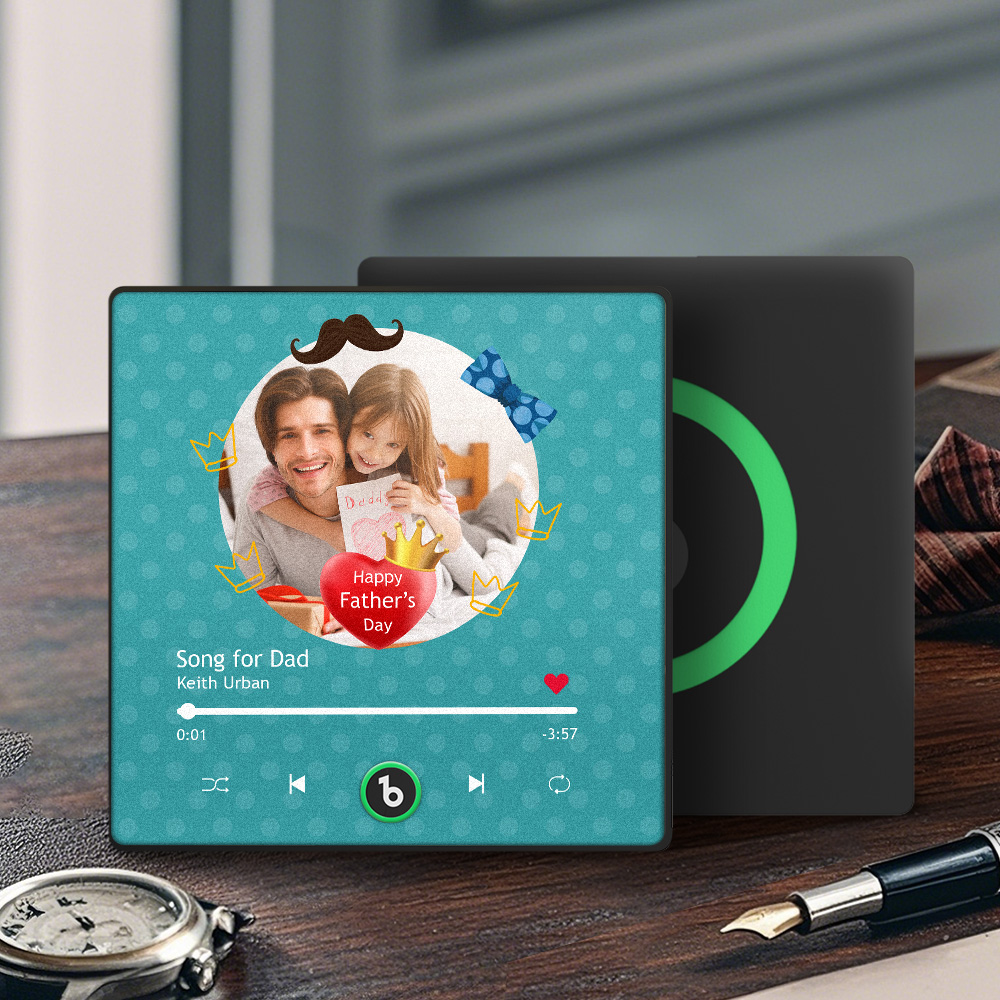 Father's Day Gift Personalized Happy Father's Day Music Fridge Magnet Custom Gift for Dad