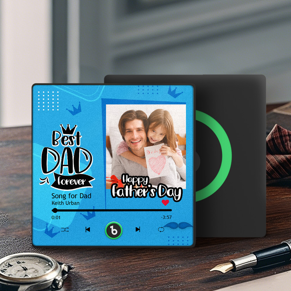 Father's Day Gift Personalized Best Dad Forever Music Fridge Magnet Custom Gift for Dad