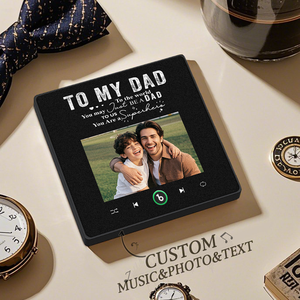 Personalized To My Dad Music Fridge Magnet Father's Day Gift Custom Music Magnets Can Play Songs Gifts for Dad