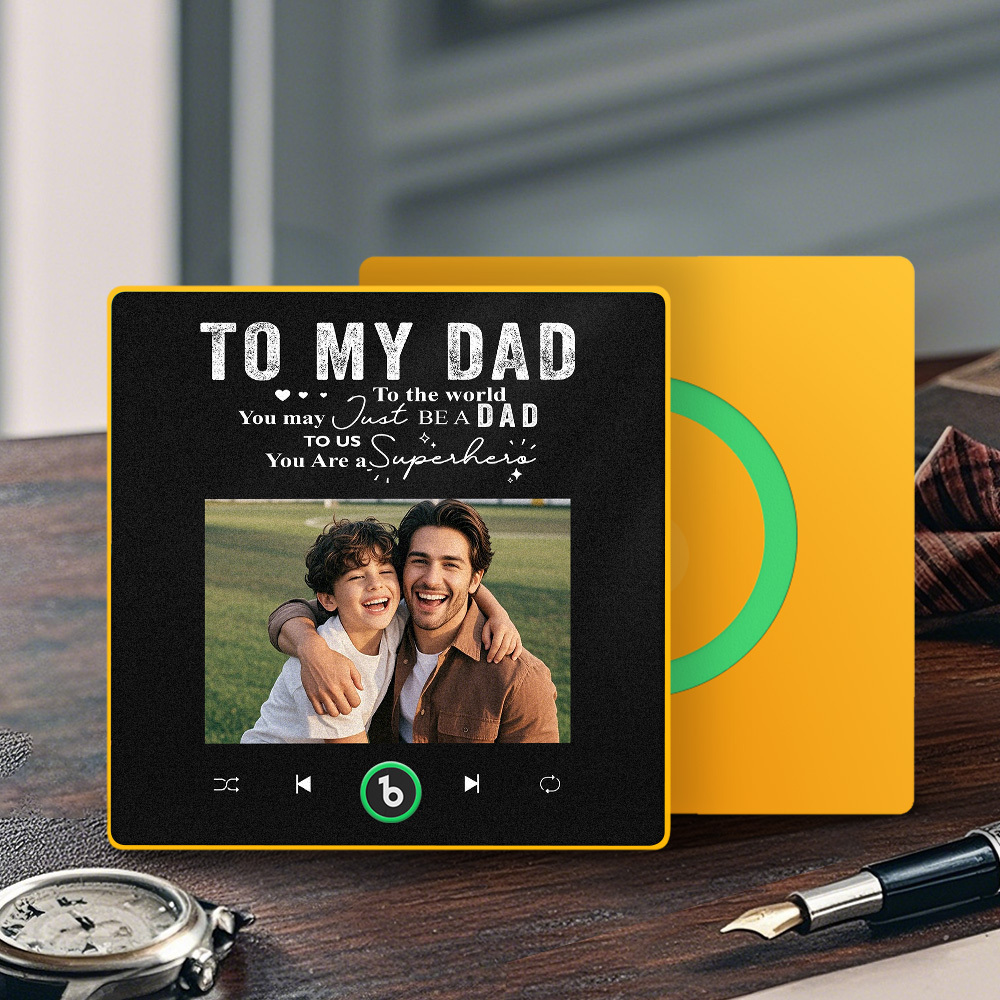 The Day You Became My Dad Personalized Photo Calendar Music Fridge Magnet Father's Day Gift