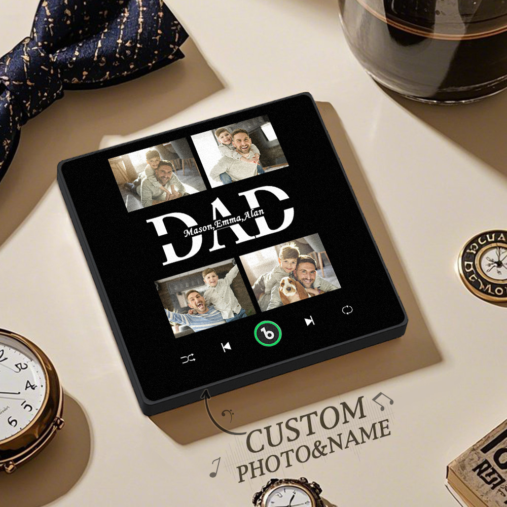 Father's Day Gift Personalized Photo To My Dad Music Fridge Magnet Custom Gift for Dad
