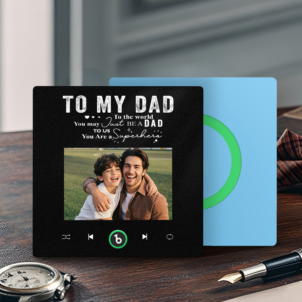 The Day You Became My Dad Personalized Photo Calendar Music Fridge Magnet Father's Day Gift