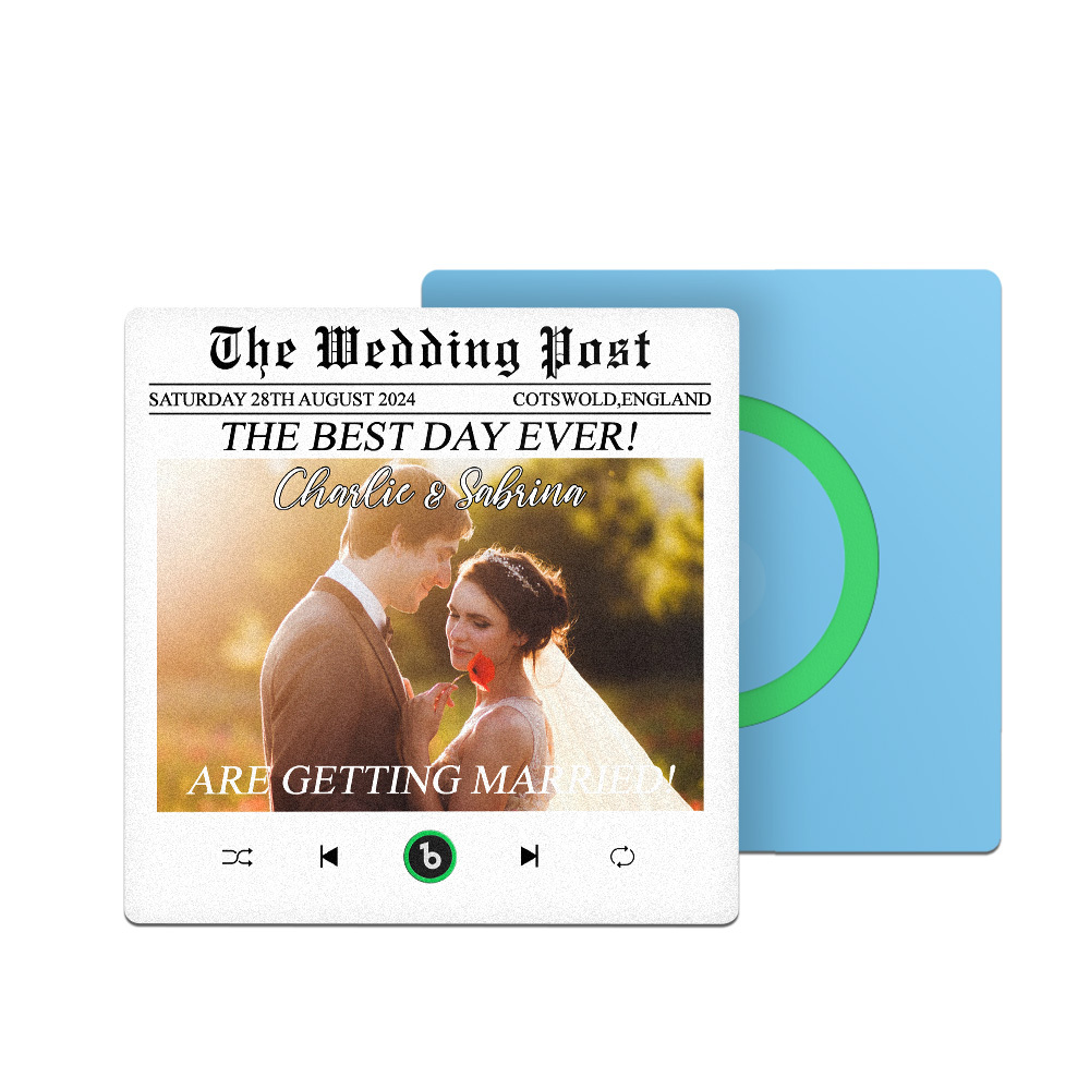 Custom Music Fridge Magnets Colorful Frame Album Fridge Magnet Can Play Songs Wedding Gifts Anniversary Gift for Couples