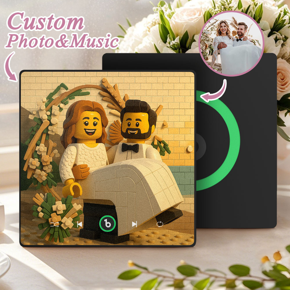 Custom Music Fridge Magnet Personalized Photo Various Cartoon Style Song Magnet That Can Play Songs Wedding Gifts Anniversary Gifts for Couple