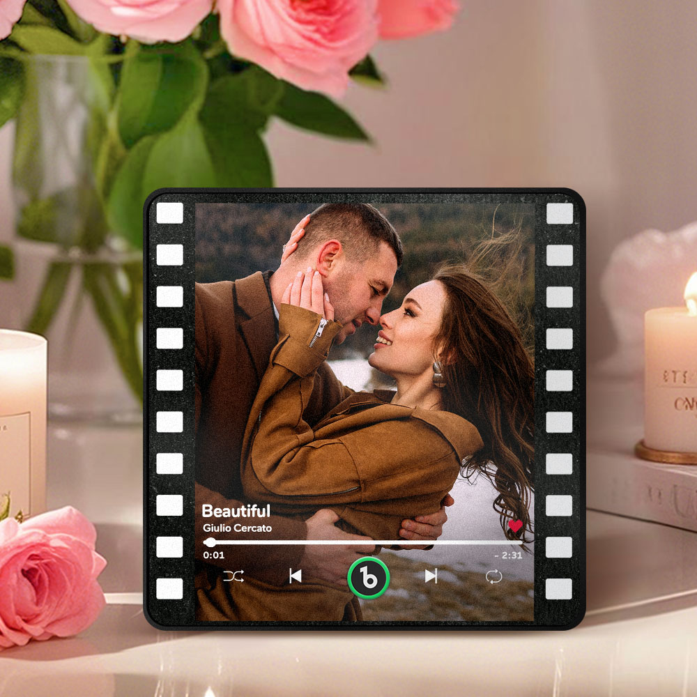 Custom Music Fridge Magnets Vintage Movie Colorful Frame Album Fridge Magnet Can Play Songs Anniversary Gift for Couples