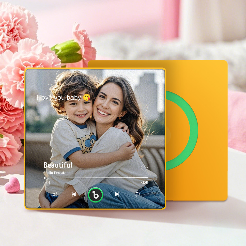 Custom Music Gift Fridge Magnet Custom Photo Music Box Music Box Play Song Photo Music Magnet Mother's Day Gift