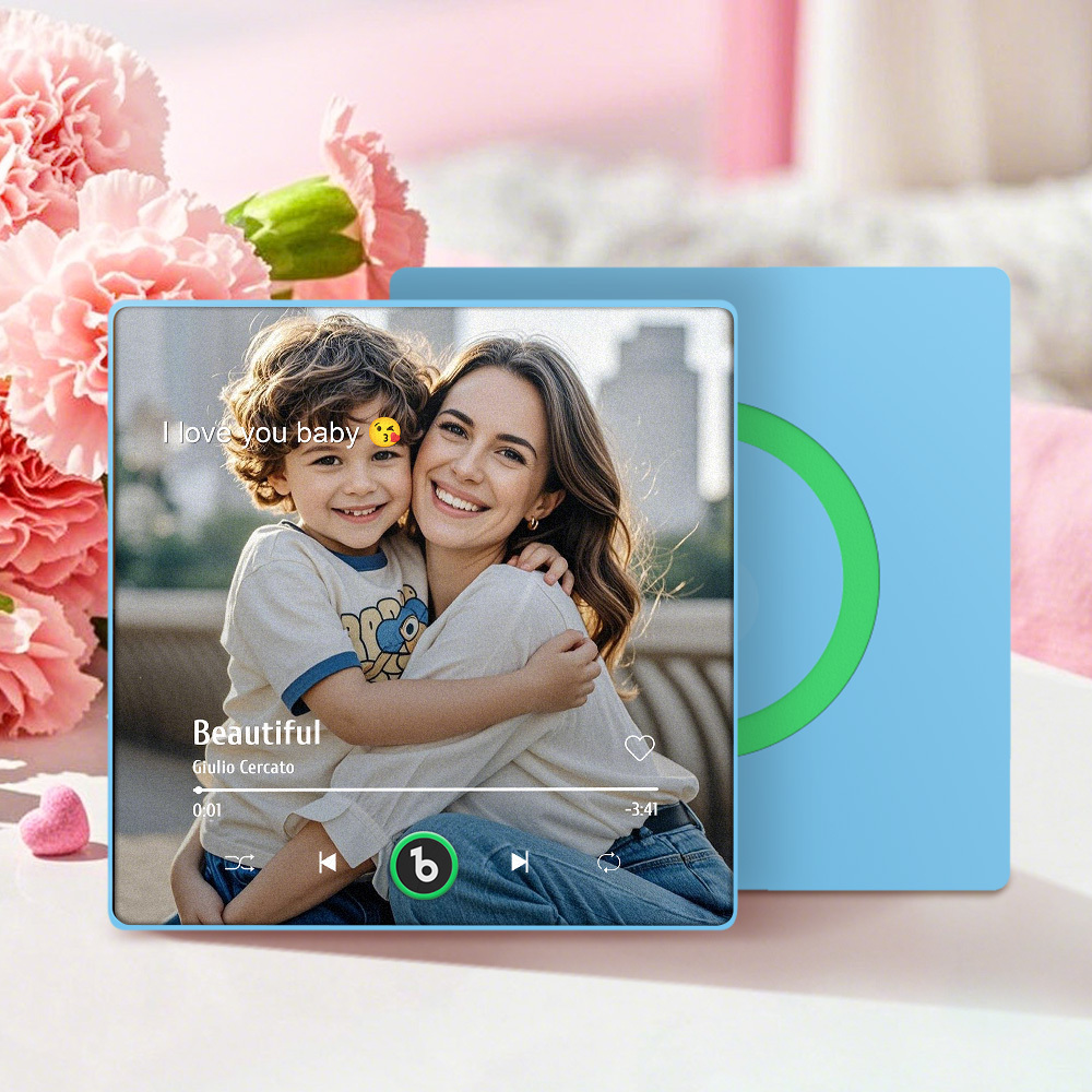 Custom Music Gift Fridge Magnet Custom Photo Music Box Music Box Play Song Photo Music Magnet Mother's Day Gift