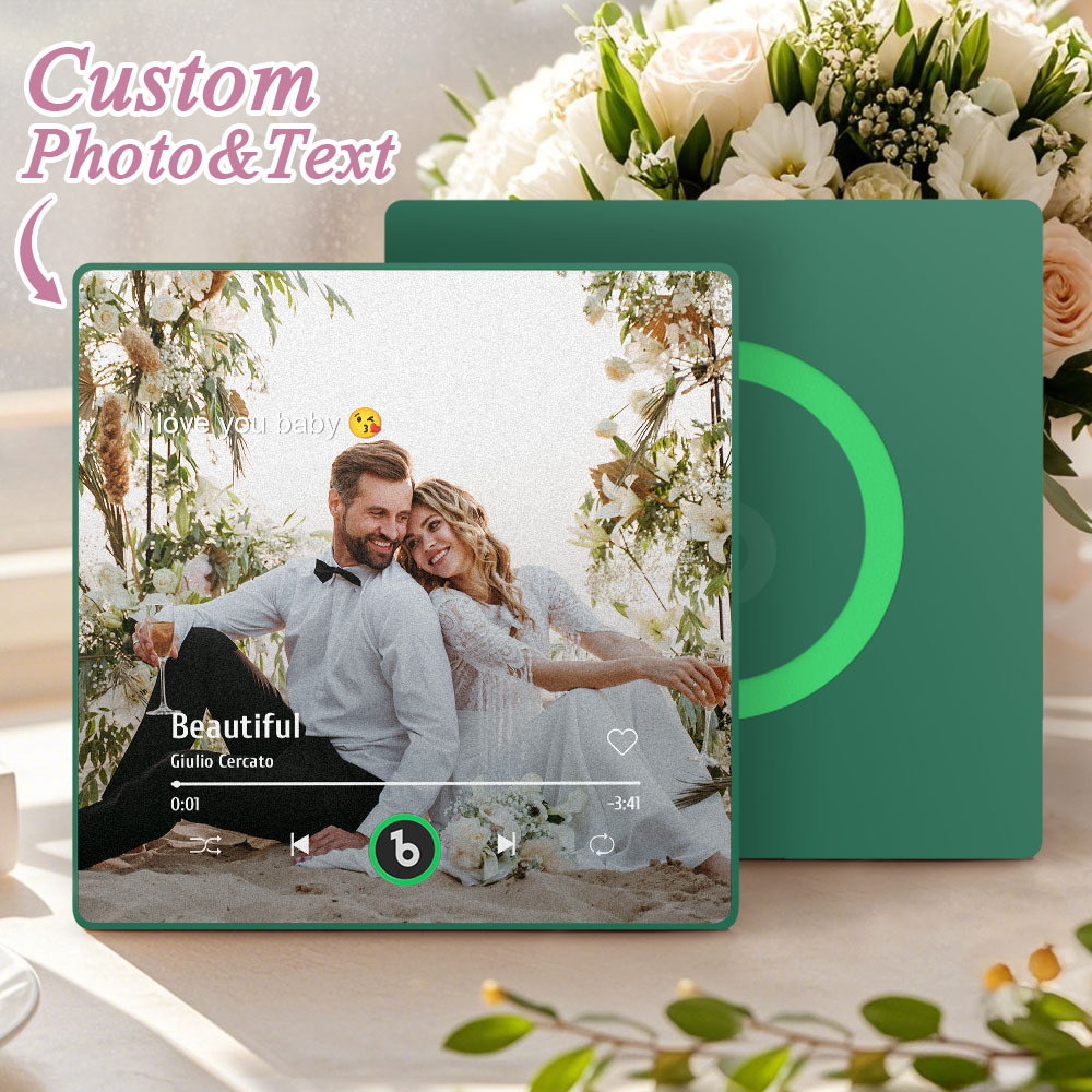 Custom Music Gift Fridge Magnet Custom Photo Music Box Music Box Play Song Photo Music Magnet Wedding Gifts