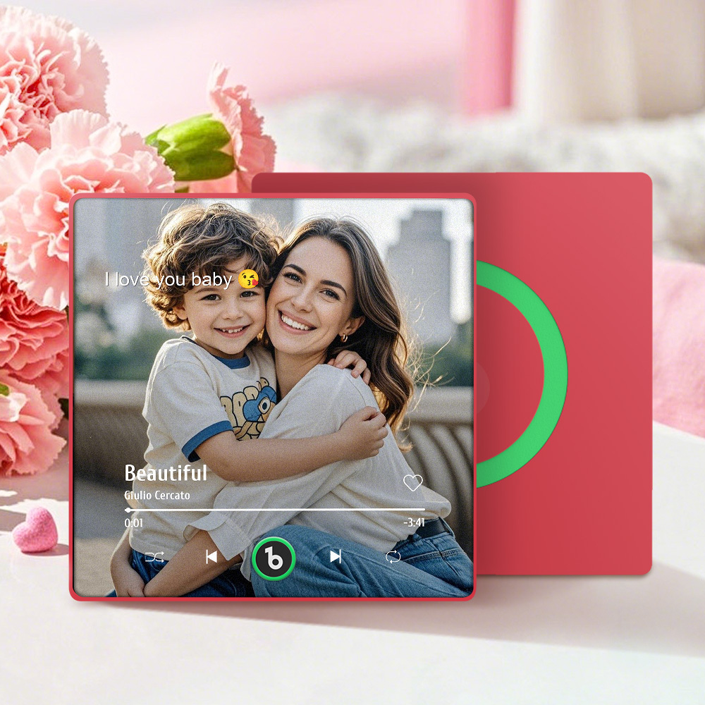 Custom Music Gift Fridge Magnet Custom Photo Music Box Music Box Play Song Photo Music Magnet Mother's Day Gift