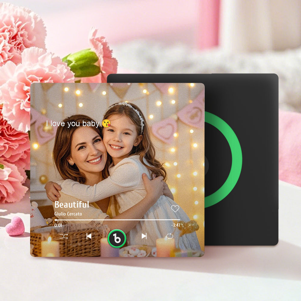 Custom Music Gift Fridge Magnet Custom Photo Music Box Music Box Play Song Photo Music Magnet Mother's Day Gift