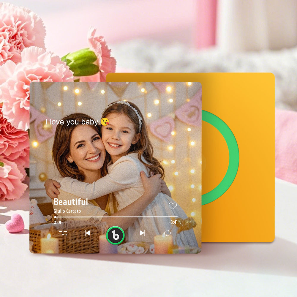 Custom Music Gift Fridge Magnet Custom Photo Music Box Music Box Play Song Photo Music Magnet Mother's Day Gift