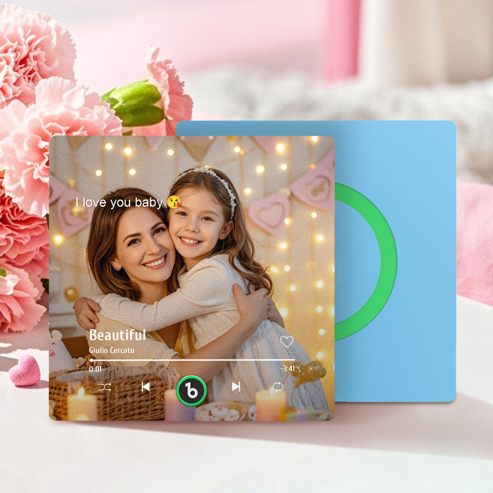 Custom Music Gift Fridge Magnet Custom Photo Music Box Music Box Play Song Photo Music Magnet Mother's Day Gift