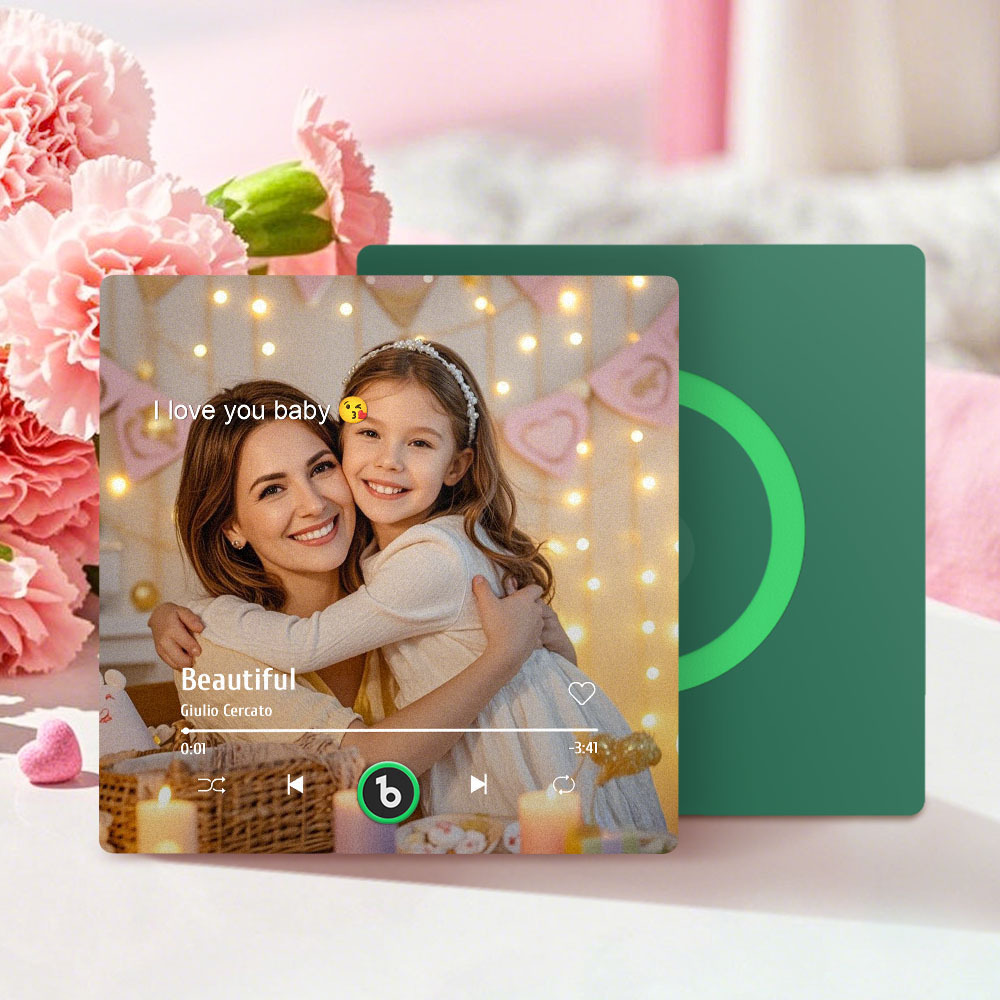 Custom Music Gift Fridge Magnet Custom Photo Music Box Music Box Play Song Photo Music Magnet Mother's Day Gift