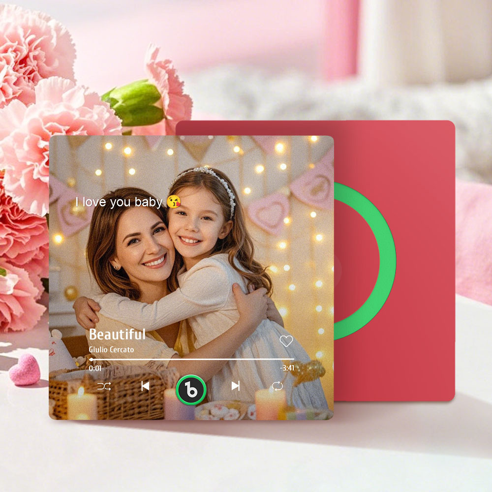 Custom Music Gift Fridge Magnet Custom Photo Music Box Music Box Play Song Photo Music Magnet Mother's Day Gift