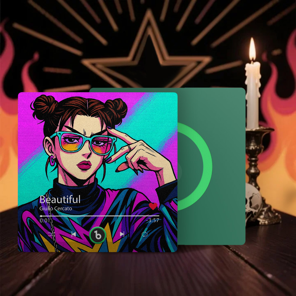 Custom Anime-style Music Fridge Magnet and Photo with Colorful Frame Music Wall Photo Sticker Music Movement That Can Be Played - Fridgebeats