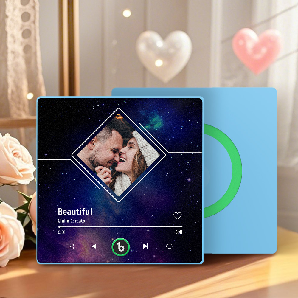 Customized music fridge magnets, starry sky music fridge magnets, plaque fridge magnets, customizable photos and music