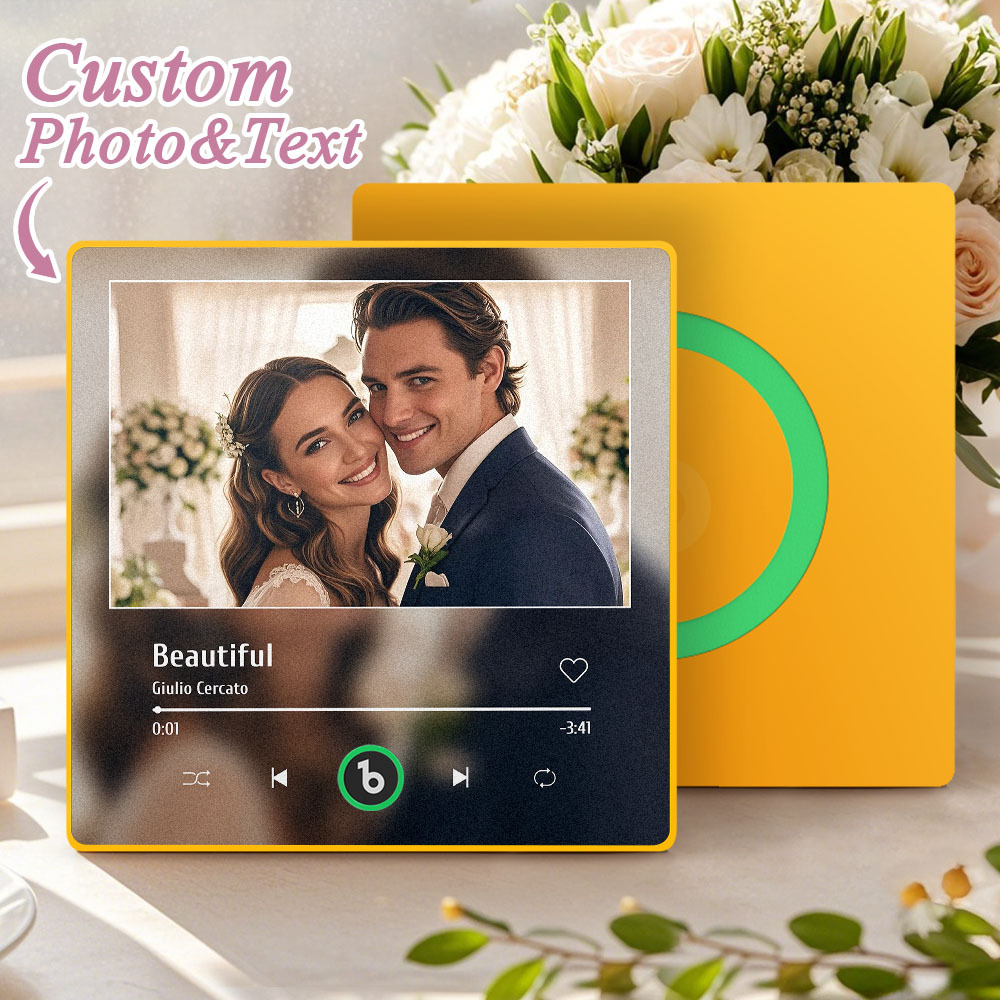 Custom Music Fridge Magnet Personalized Song Magnet Wedding Gifts