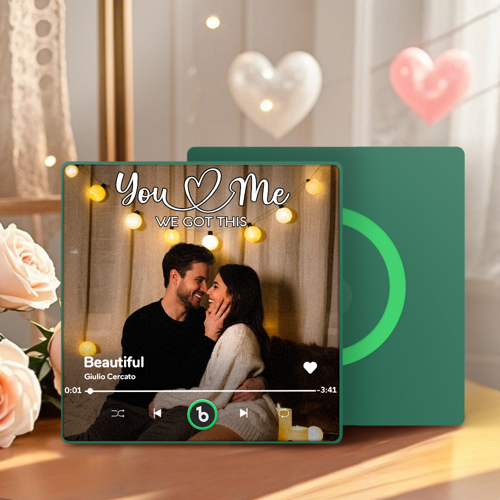 Personalized Music Fridge Magnet Couple Together Upload Photo Song Magnet Gifts for Couple