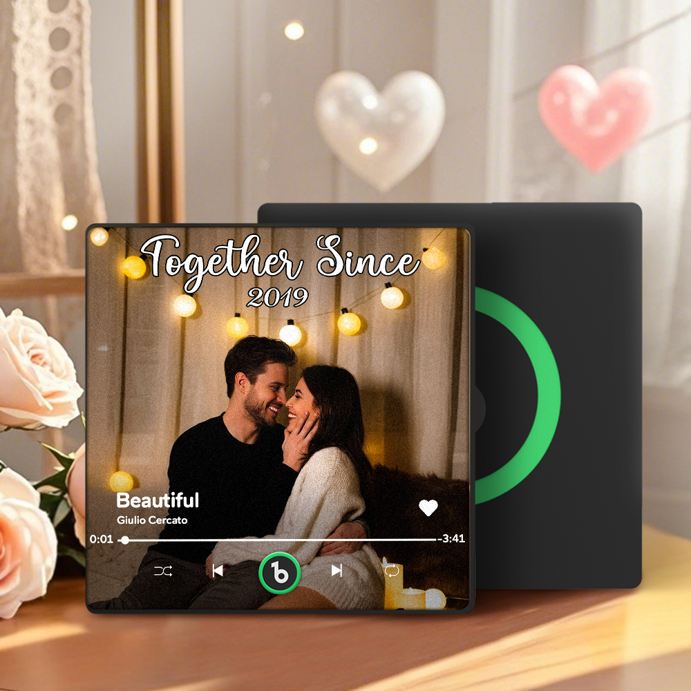 Personalized Music Fridge Magnet Couple Together Upload Photo Song Magnet Gifts for Couple