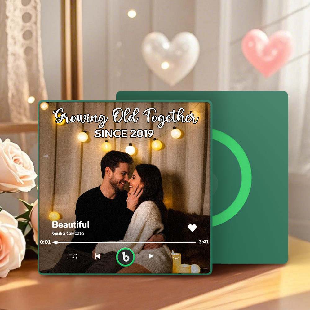 Personalized Music Fridge Magnet Couple Together Upload Photo Song Magnet Gifts for Couple