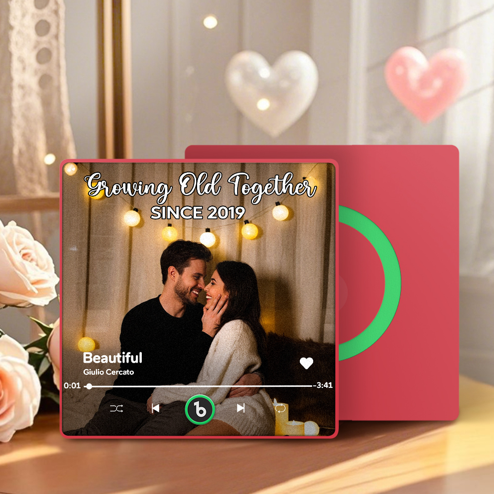 Personalized Music Fridge Magnet Couple Together Upload Photo Song Magnet Gifts for Couple