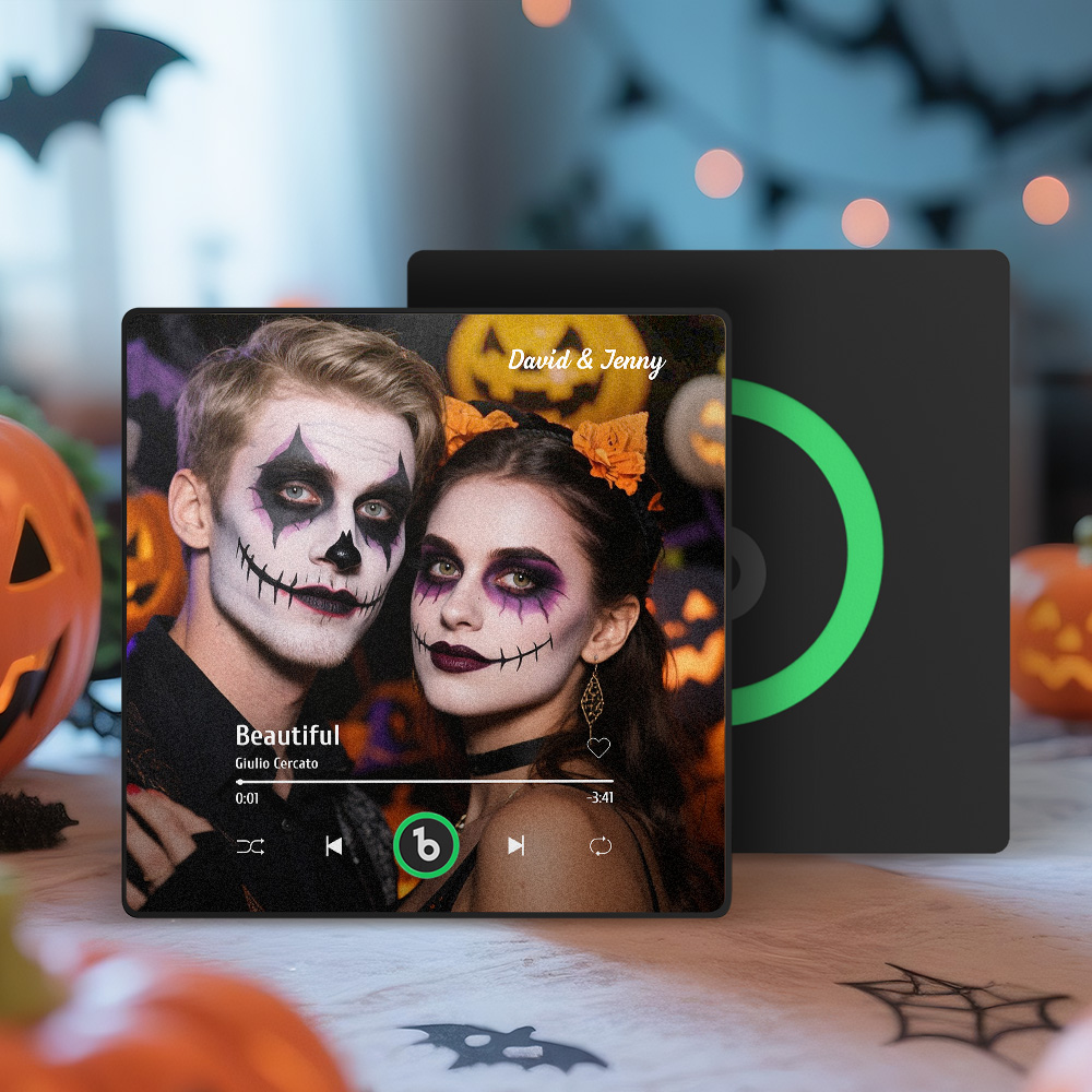 Custom Music Fridge Magnet Custom Colorful Frame Album Fridge Magnet Music Wall Photo Sticker Song Magnets That Can Play Music Halloween Gifts