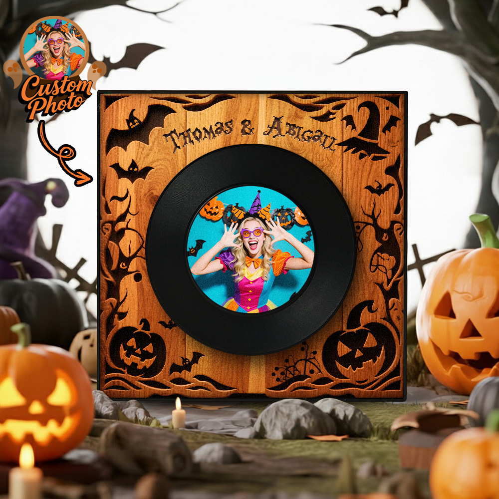 Personalized Music Fridge Magnet Custom Music & Photo Fridge Magnet Vintage Photo Song That Can Play Music Halloween Gifts for Her