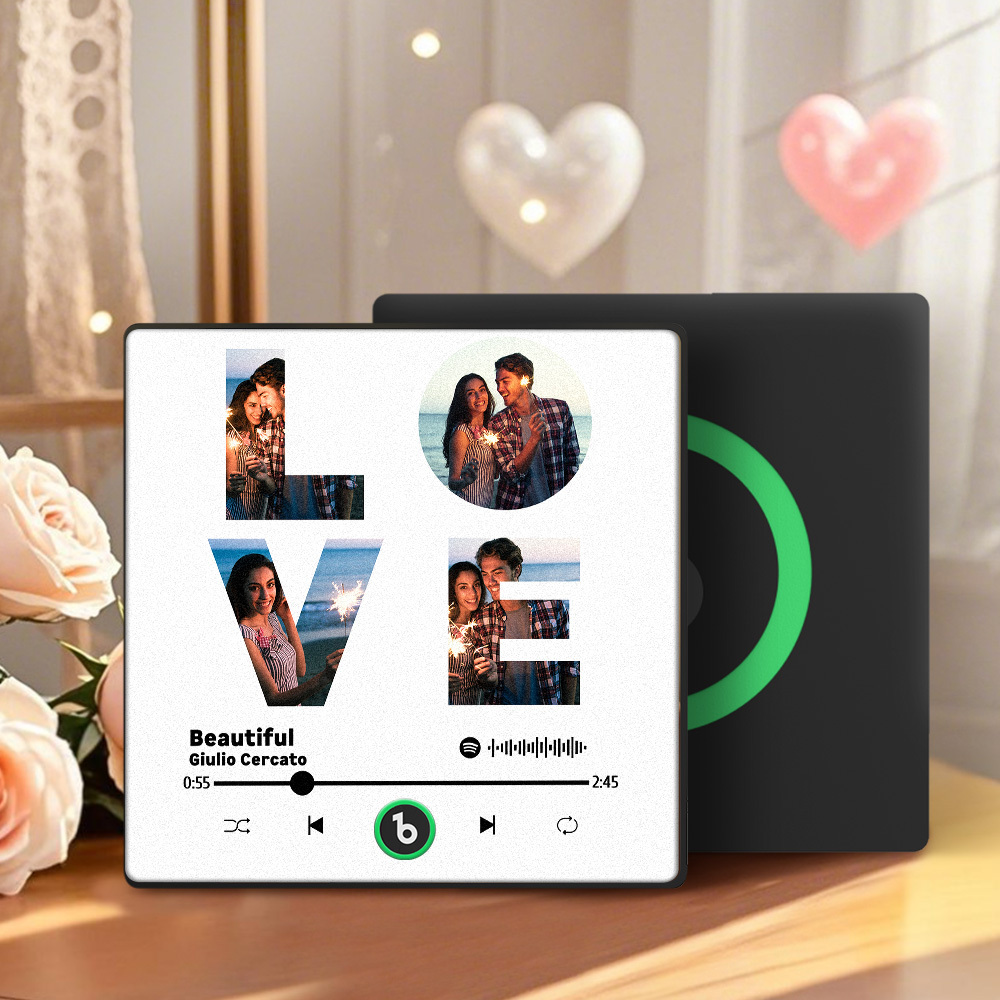 Custom Music Fridge Magnet Personalized Gift with Recordable Voice Photo Unique Anniversary Wedding Christmas Present for Her Him Couples