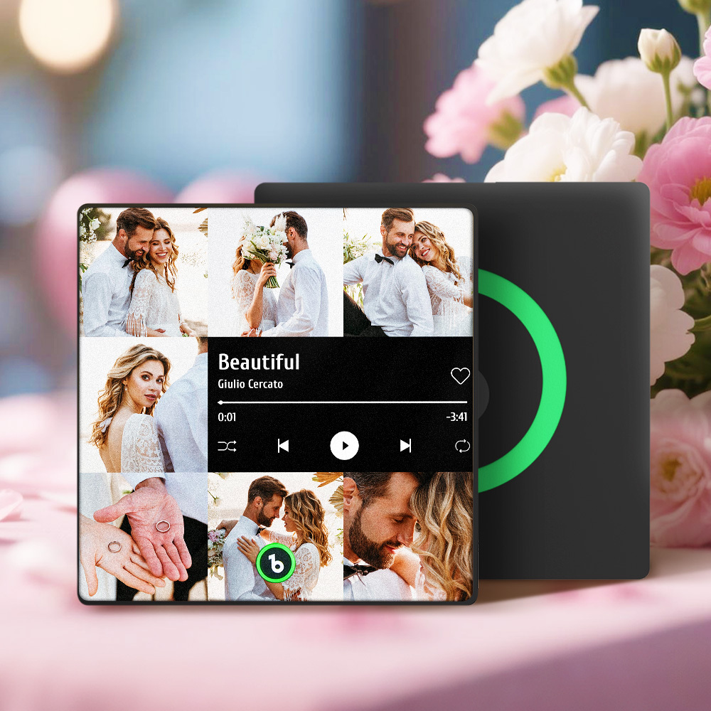 Personalized Music Fridge Magnet Plays Custom Music Fridge Magnet Couple Gifts with Photo Home Decor Best Gift for Boyfriend Girlfriend