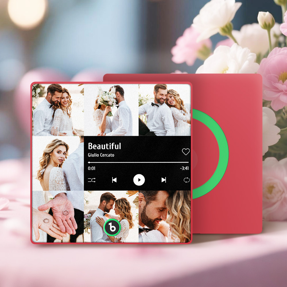 Personalized Music Fridge Magnet Plays Custom Music Fridge Magnet Couple Gifts with Photo Home Decor Best Gift for Boyfriend Girlfriend