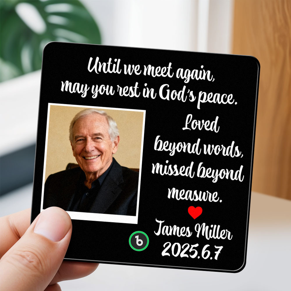 Memorial Song Magnet Custom Photo Magnet with Music Player Personalized Loss Gifts Sympathy Gift Always Loved Picture Fridge Magnet