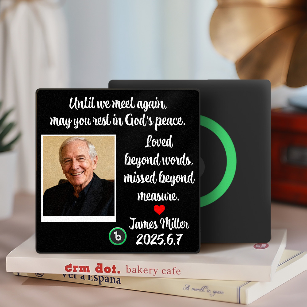 Memorial Song Magnet Custom Photo Magnet with Music Player Personalized Loss Gifts Sympathy Gift Always Loved Picture Fridge Magnet