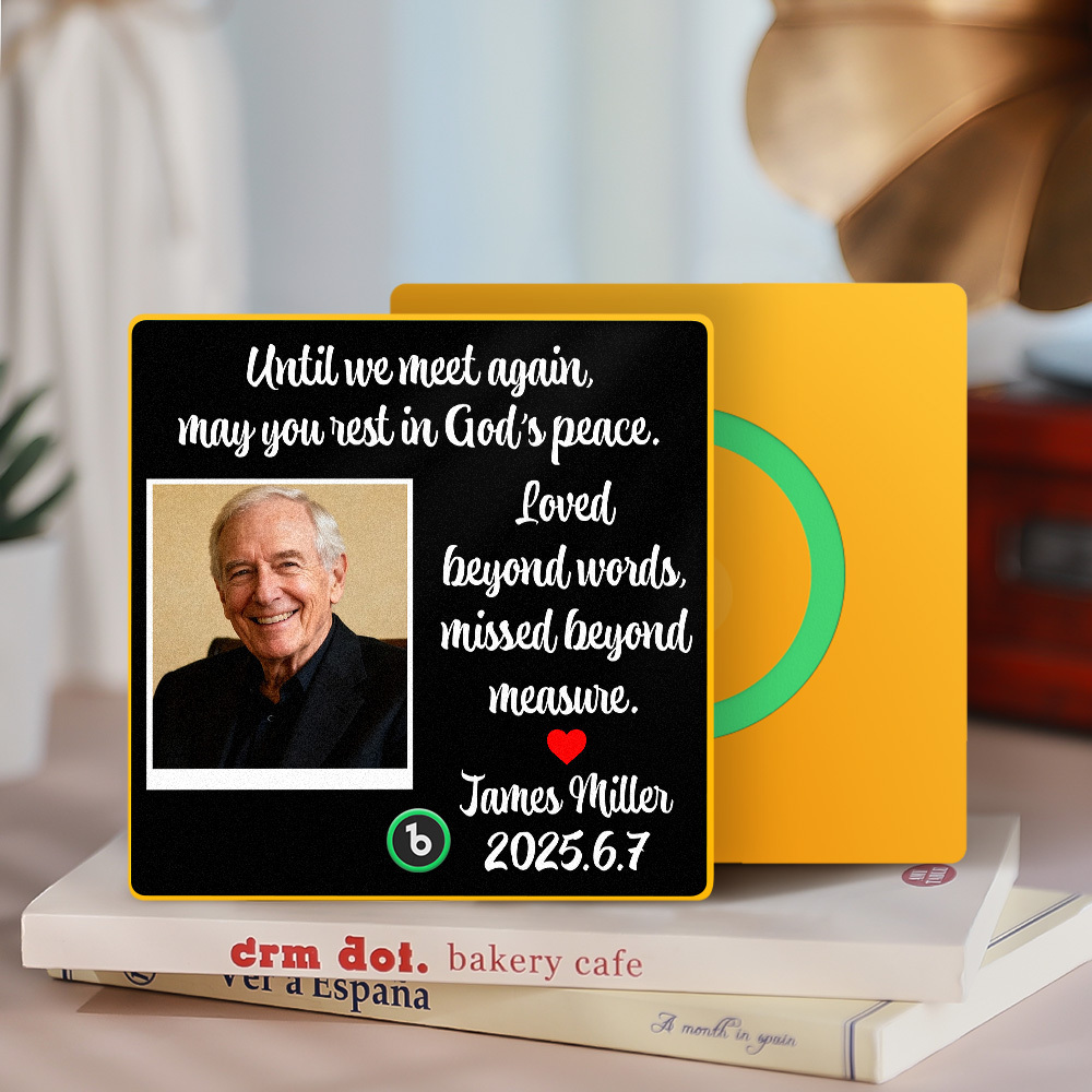 Memorial Song Magnet Custom Photo Magnet with Music Player Personalized Loss Gifts Sympathy Gift Always Loved Picture Fridge Magnet