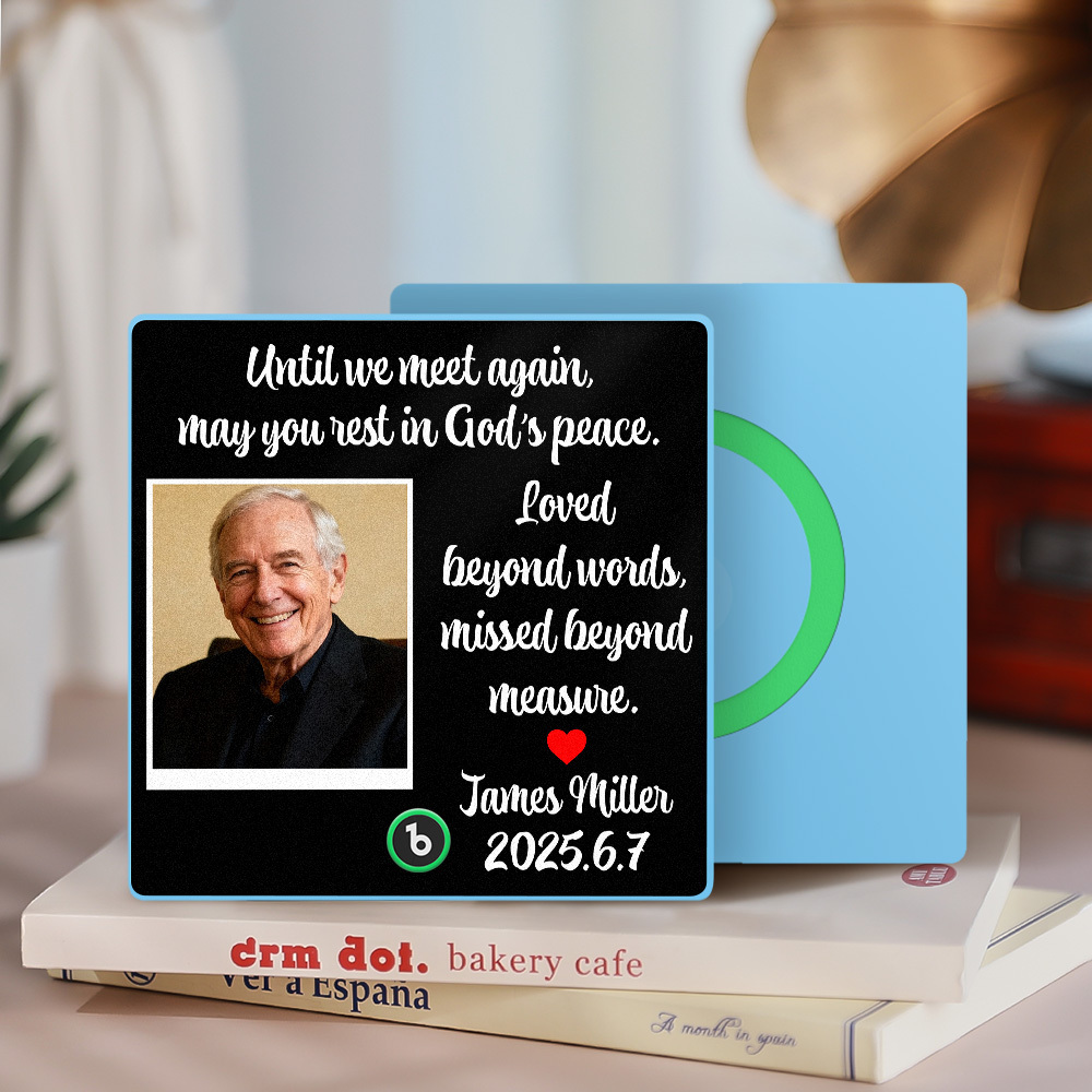 Memorial Song Magnet Custom Photo Magnet with Music Player Personalized Loss Gifts Sympathy Gift Always Loved Picture Fridge Magnet