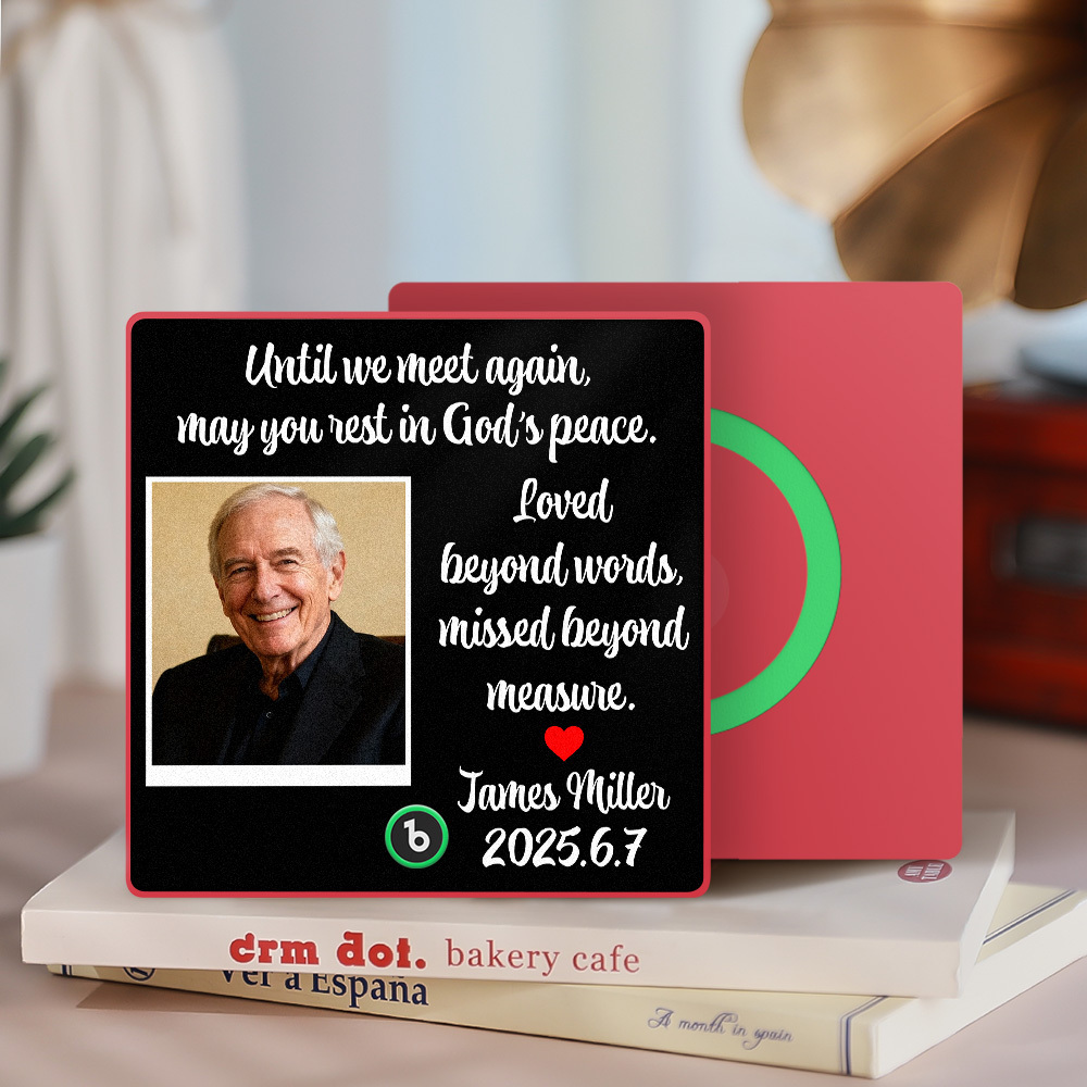Memorial Song Magnet Custom Photo Magnet with Music Player Personalized Loss Gifts Sympathy Gift Always Loved Picture Fridge Magnet