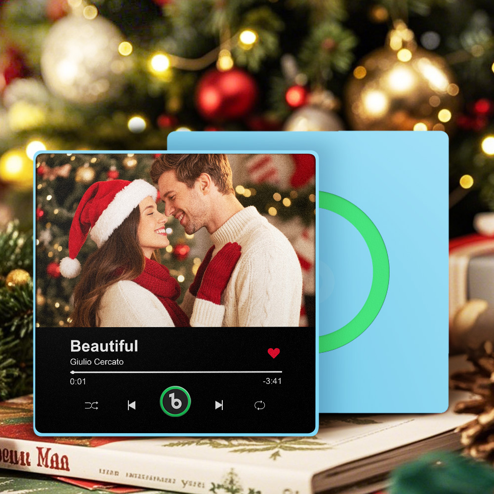 Personalized Photo Music Fridge Magnet Playable Song Keepsake Gift Christmas Gift for Lover