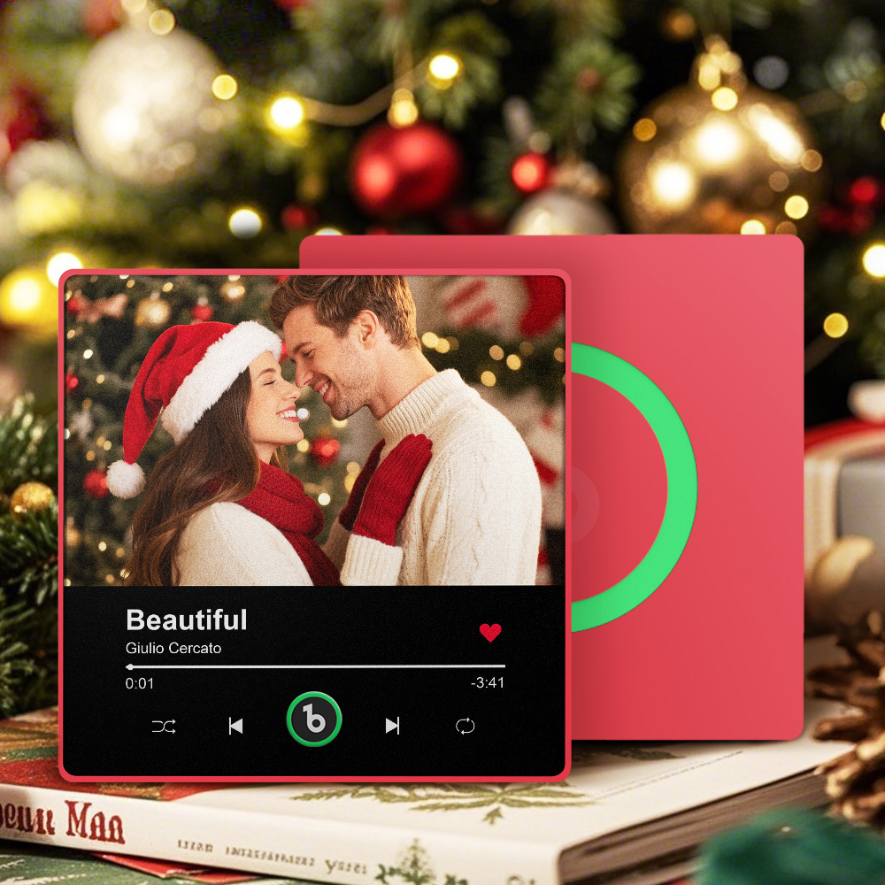 Personalized Photo Music Fridge Magnet Playable Song Keepsake Gift Christmas Gift for Lover