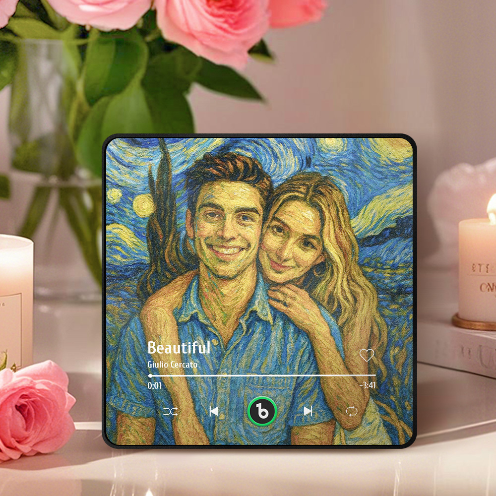 Personalized Music Fridge Magnet Vintage Art Style Song Magnet Gifts for Lover