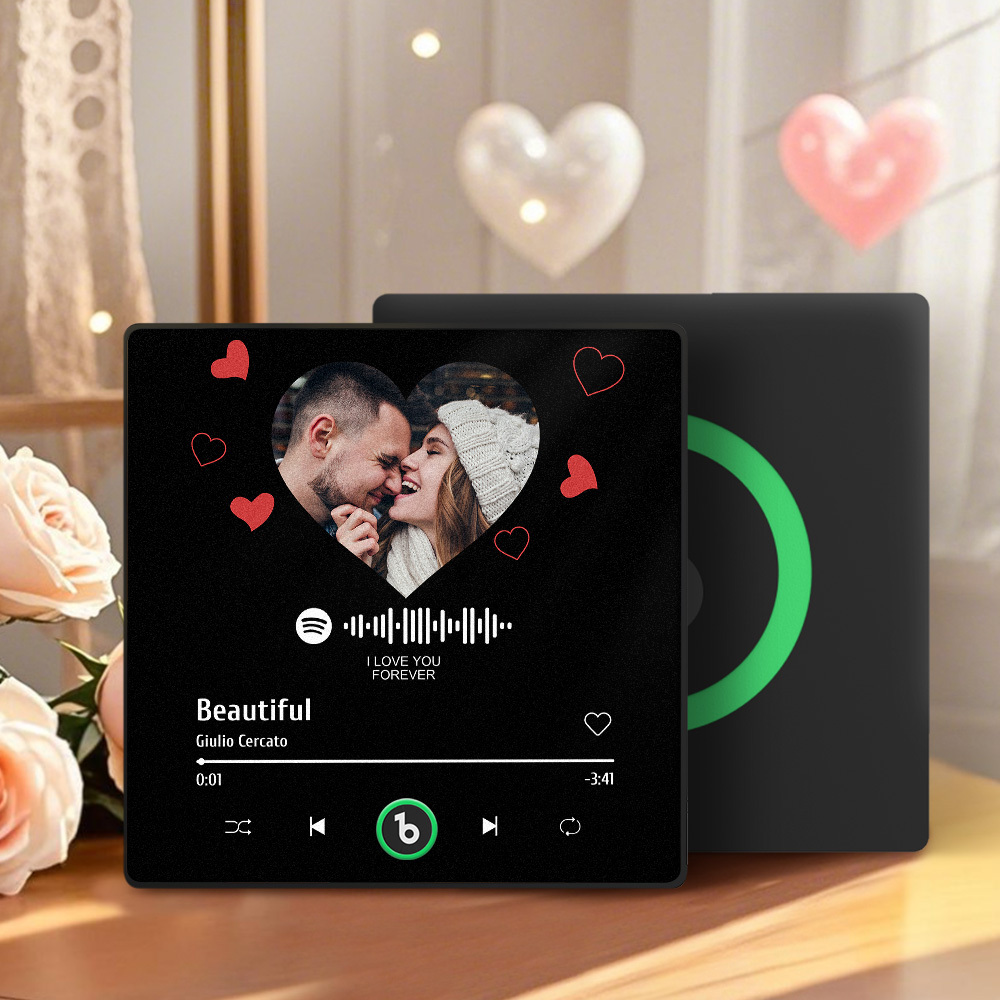 Custom Couple Commemorative Photo Music Fridge Magnet Personalized Photo Music Fridge Magnet Valentine Gift for Her Anniversary Gift for Him