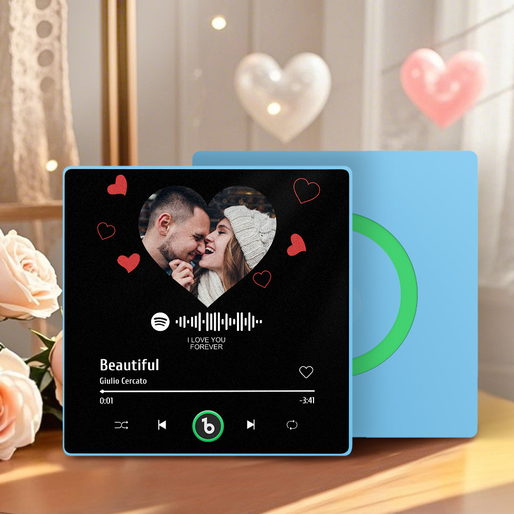 Custom Couple Commemorative Photo Music Fridge Magnet Personalized Photo Music Fridge Magnet Valentine Gift for Her Anniversary Gift for Him