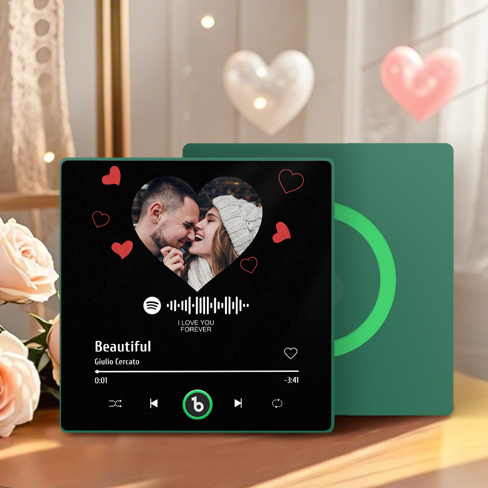 Custom Couple Commemorative Photo Music Fridge Magnet Personalized Photo Music Fridge Magnet Valentine Gift for Her Anniversary Gift for Him