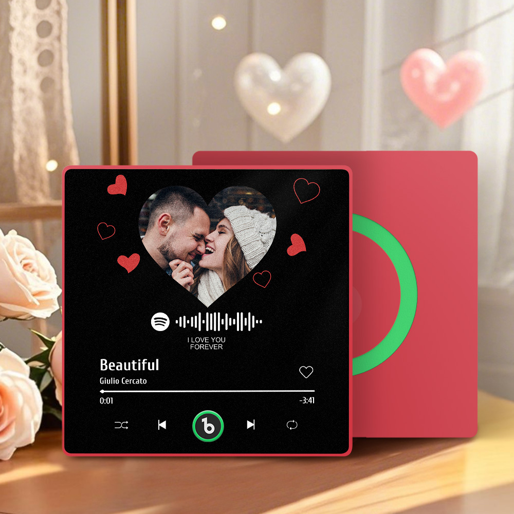 Custom Couple Commemorative Photo Music Fridge Magnet Personalized Photo Music Fridge Magnet Valentine Gift for Her Anniversary Gift for Him