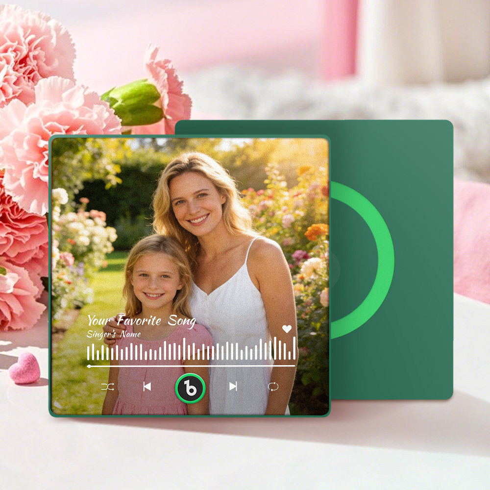 Personalized Song Fridge Magnet Custom Fridge Magnet With Music and Photo Mother's Day Gift