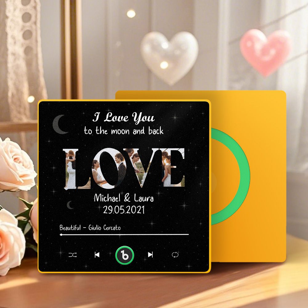 Custom Music Fridge Magnet Personalized Love Photos Song Magnet Valentine's Day Anniversary Gift for Lover