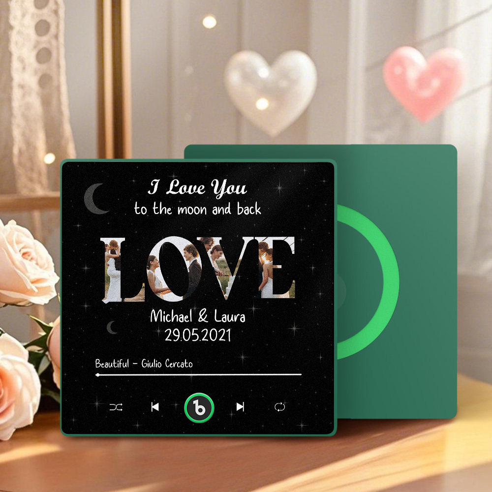 Custom Music Fridge Magnet Personalized Love Photos Song Magnet Valentine's Day Anniversary Gift for Lover