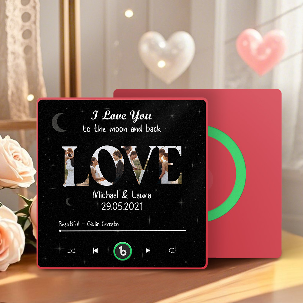 Custom Music Fridge Magnet Personalized Love Photos Song Magnet Valentine's Day Anniversary Gift for Lover