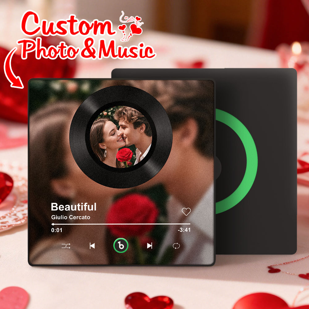 Custom Whole Song Photo Frame with Music Personalized Picture Frame Valentine's Day Gifts