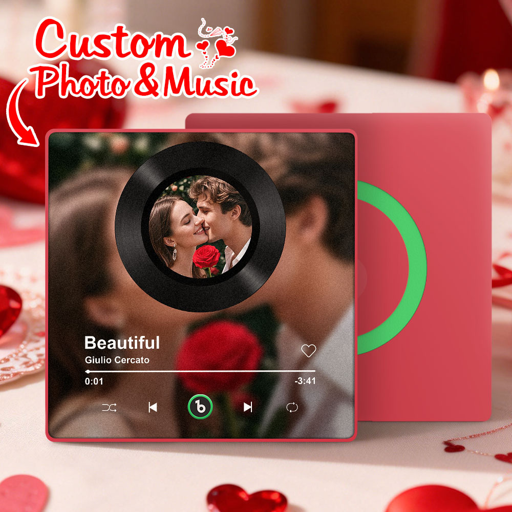 Custom Whole Song Photo Frame with Music Personalized Picture Frame Valentine's Day Gifts